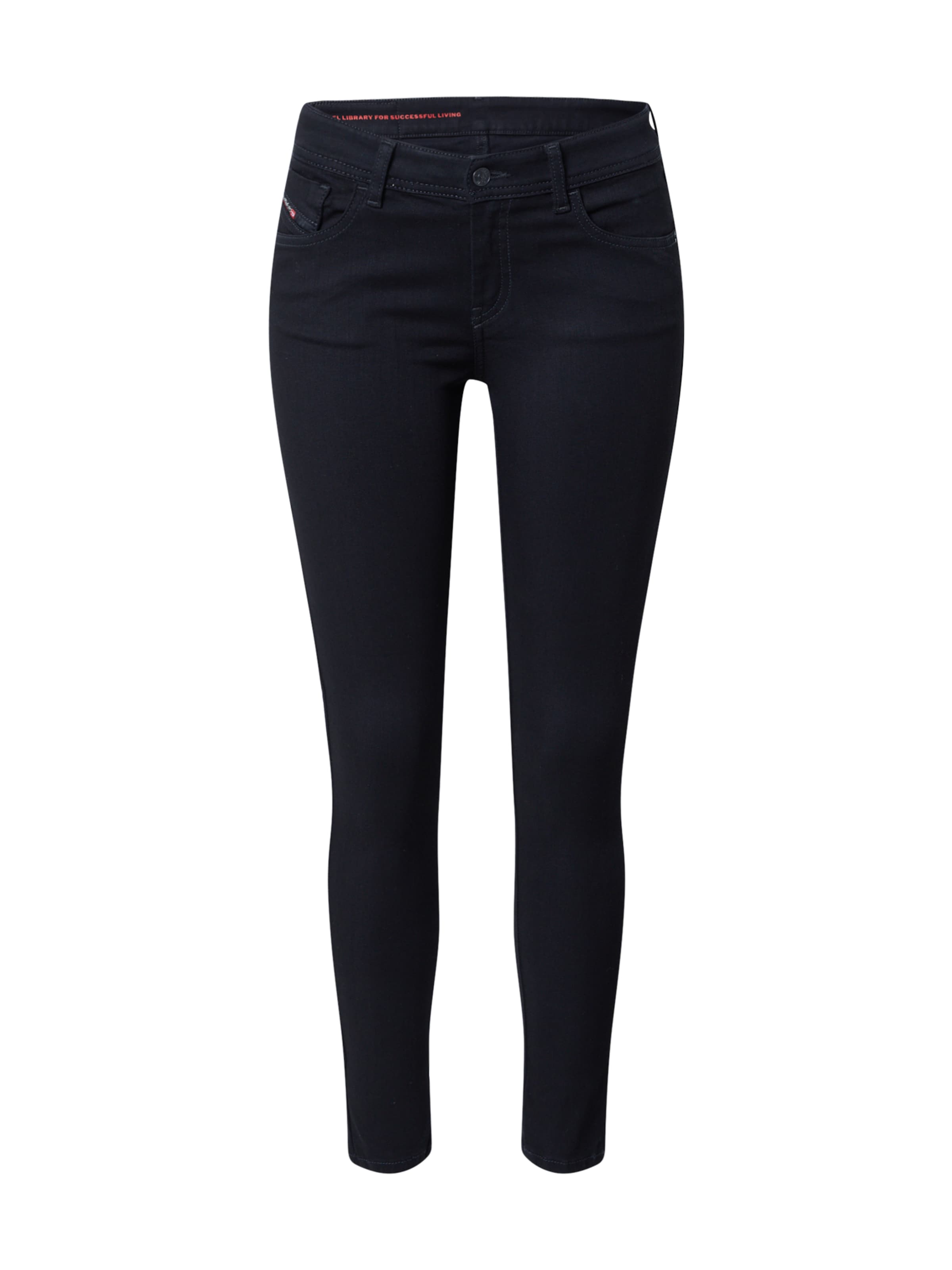 DIESEL Skinny Jeans &#x27;SLANDY&#x27; in Zwart: voorkant