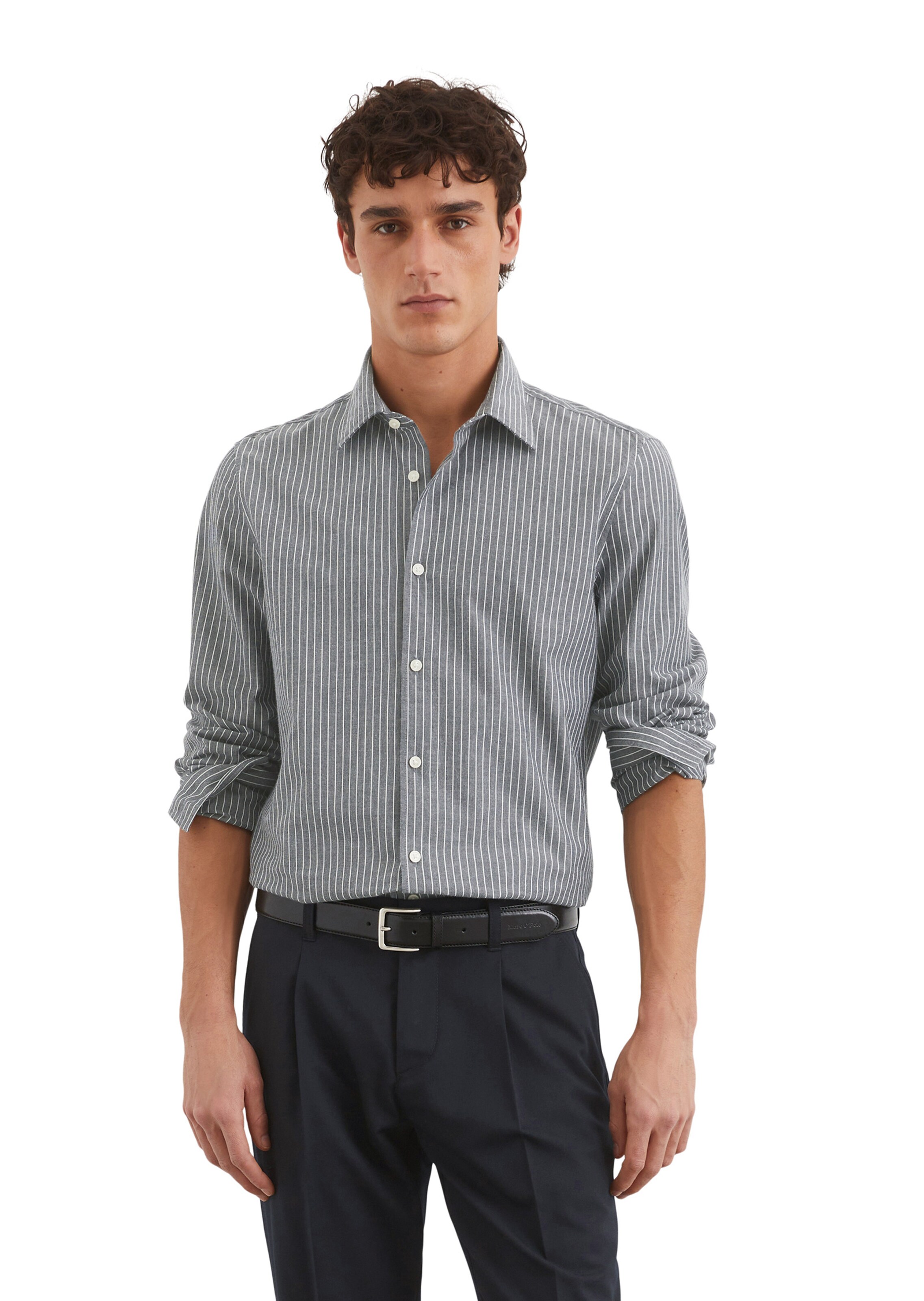 Marc O'Polo Regular fit Business shirt in Grey: front