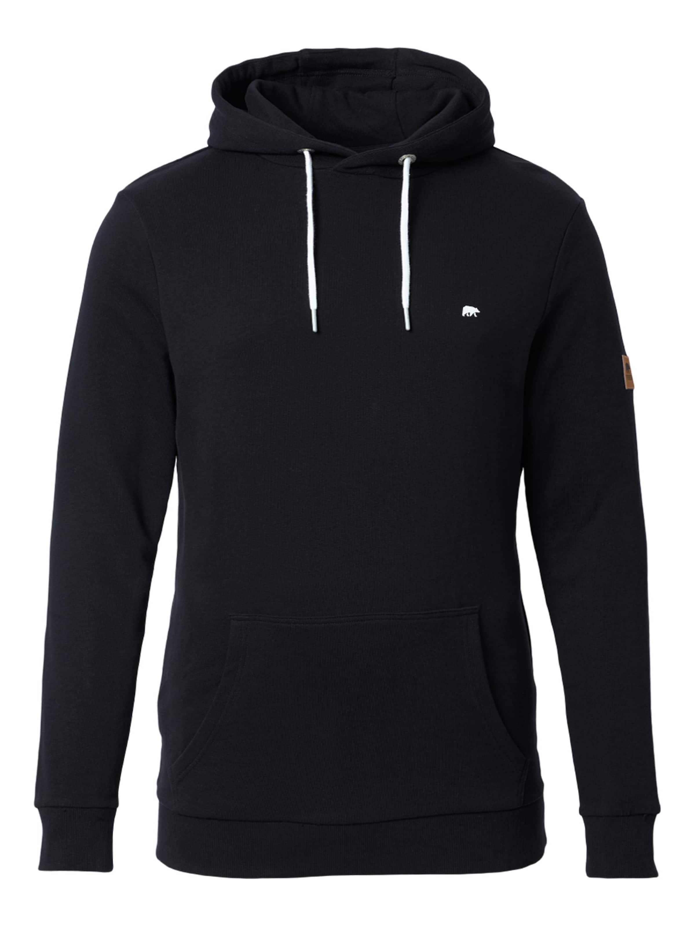 FORSBERG Sweatshirt 'Hoodie mit Logo auf Brust und Rücken' in Schwarz: Vorderseite