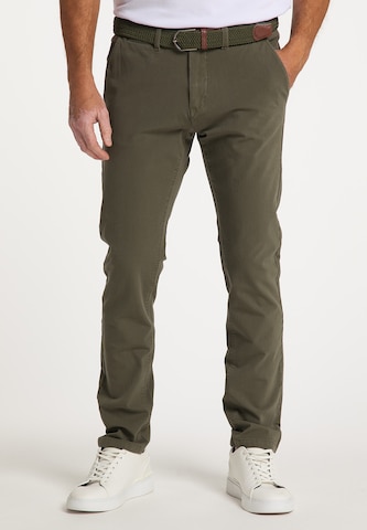 DreiMaster Maritim Regular Chino Pants in Green: front