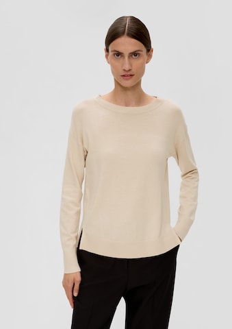 Pull-over s.Oliver BLACK LABEL en beige : devant