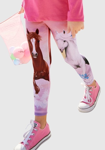 Miss Melody Skinny Leggings in Pink: front