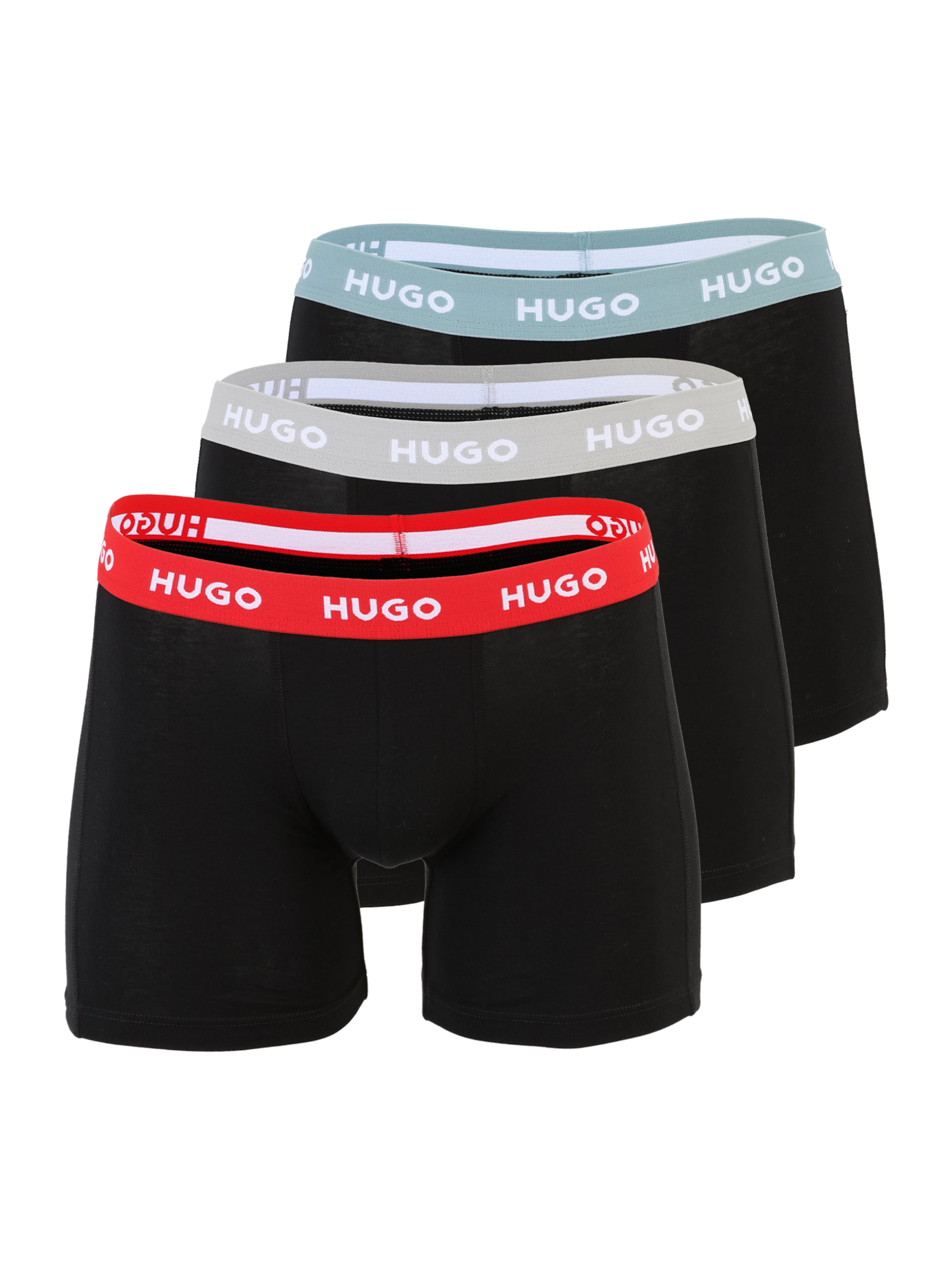 HUGO Calzoncillo boxer en azul claro / gris / rojo / negro / blanco, Vista del producto