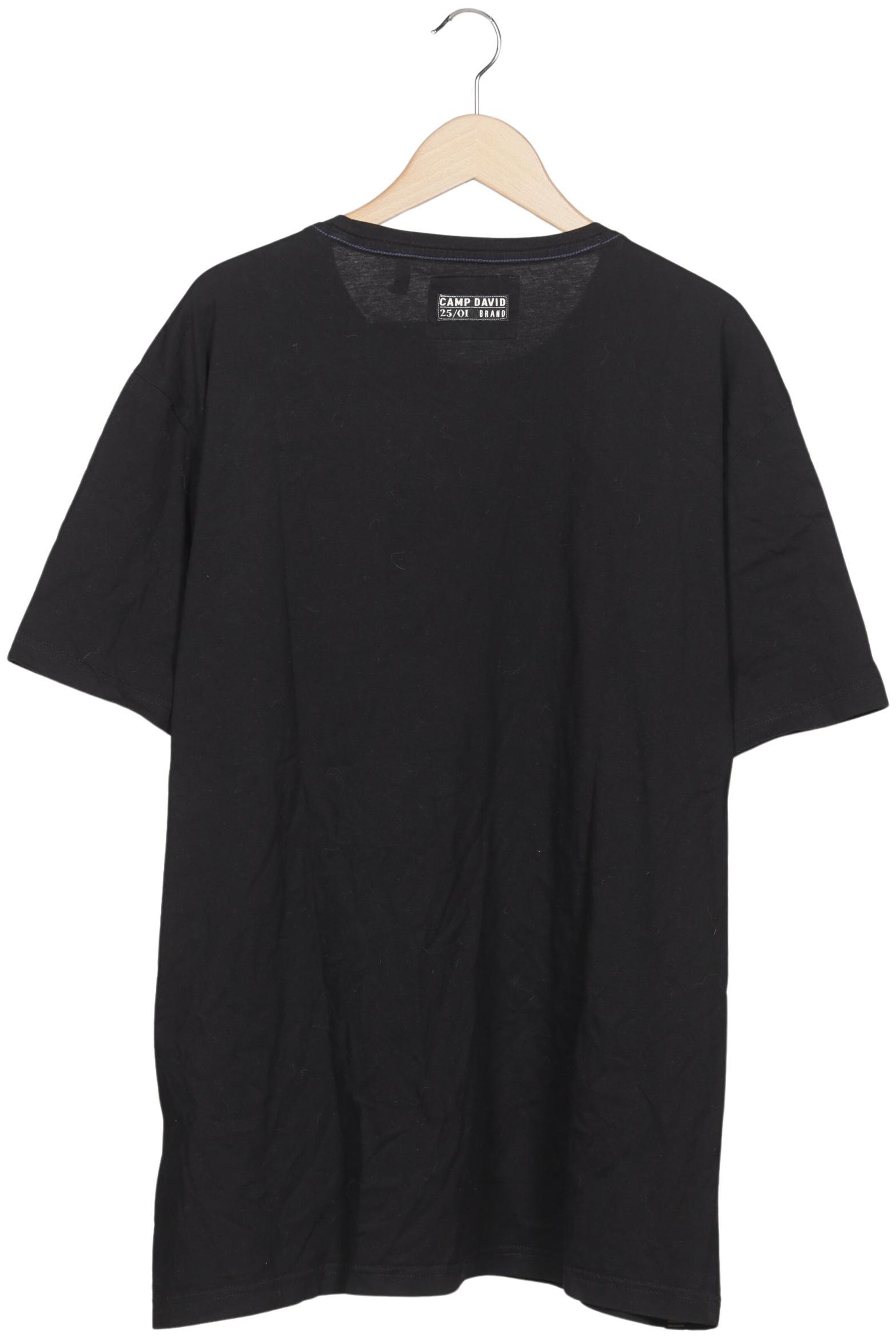 CAMP DAVID Shirt in 4XL in Black