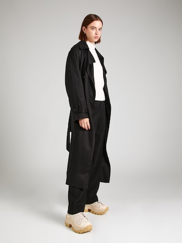 MOS MOSH Regular Trousers with creases in Black