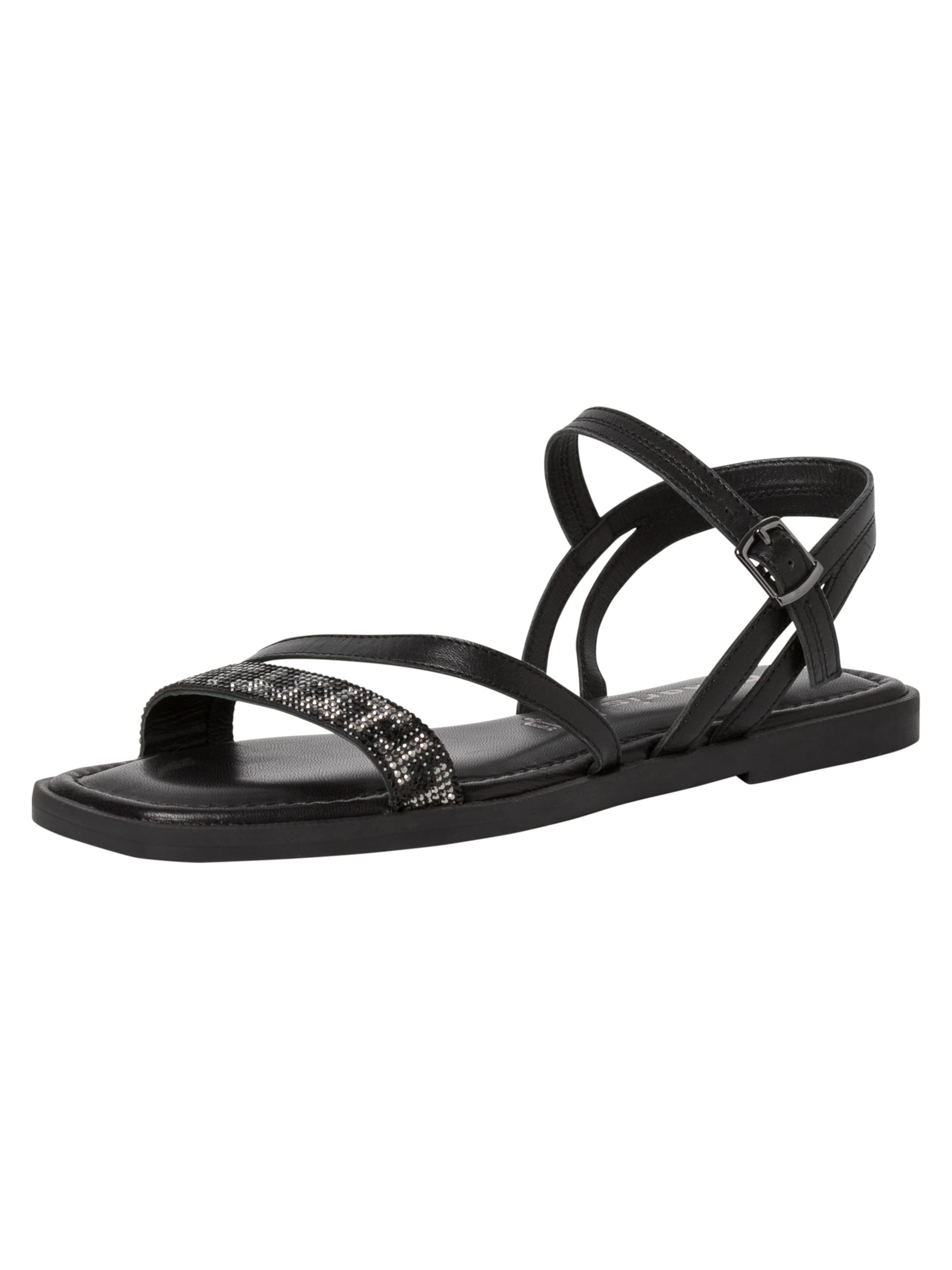 Tamaris Sandalen met riem in Zwart: voorkant