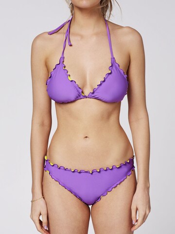 CHIEMSEE Triangle Bikini Top in Purple: front