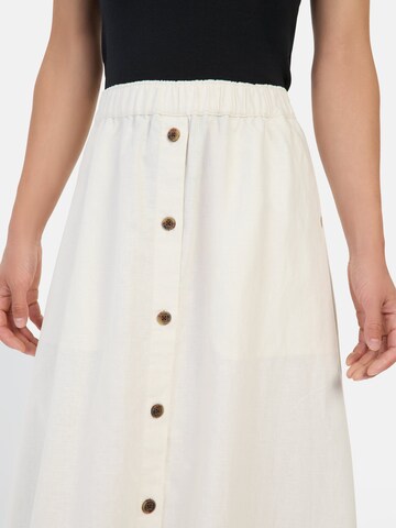 CAMEL ACTIVE A-Linienrock mit elastischem Bund in Weiß