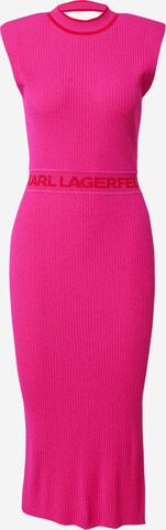 Karl Lagerfeld Πλεκτό φόρεμα σε ροζ: μπροστά