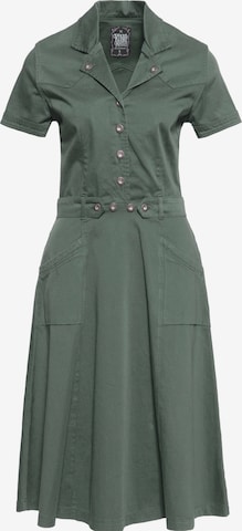 Queen Kerosin Dress in Green: front