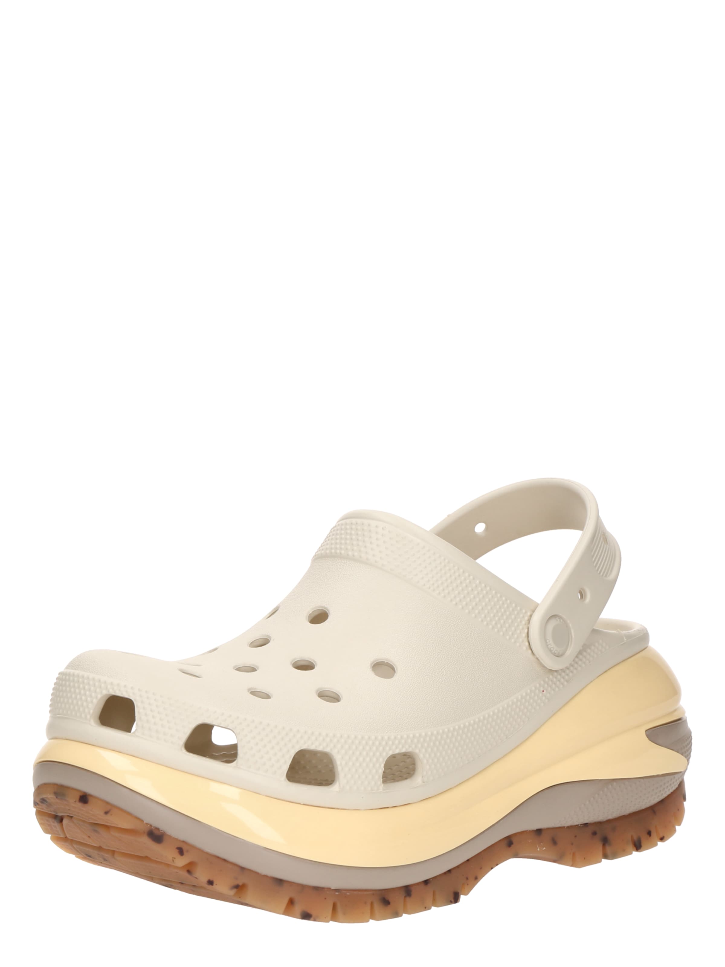 Crocs Clogs 'Classic Mega Crush' in Beige: front