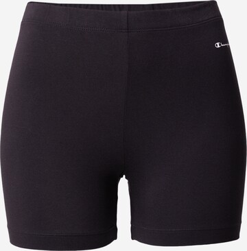 Champion Authentic Athletic Apparel Skinny Sportshorts in Schwarz: predná strana