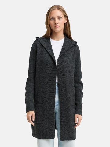 TOM TAILOR DENIM Strickjacke in Grau: Vorderseite