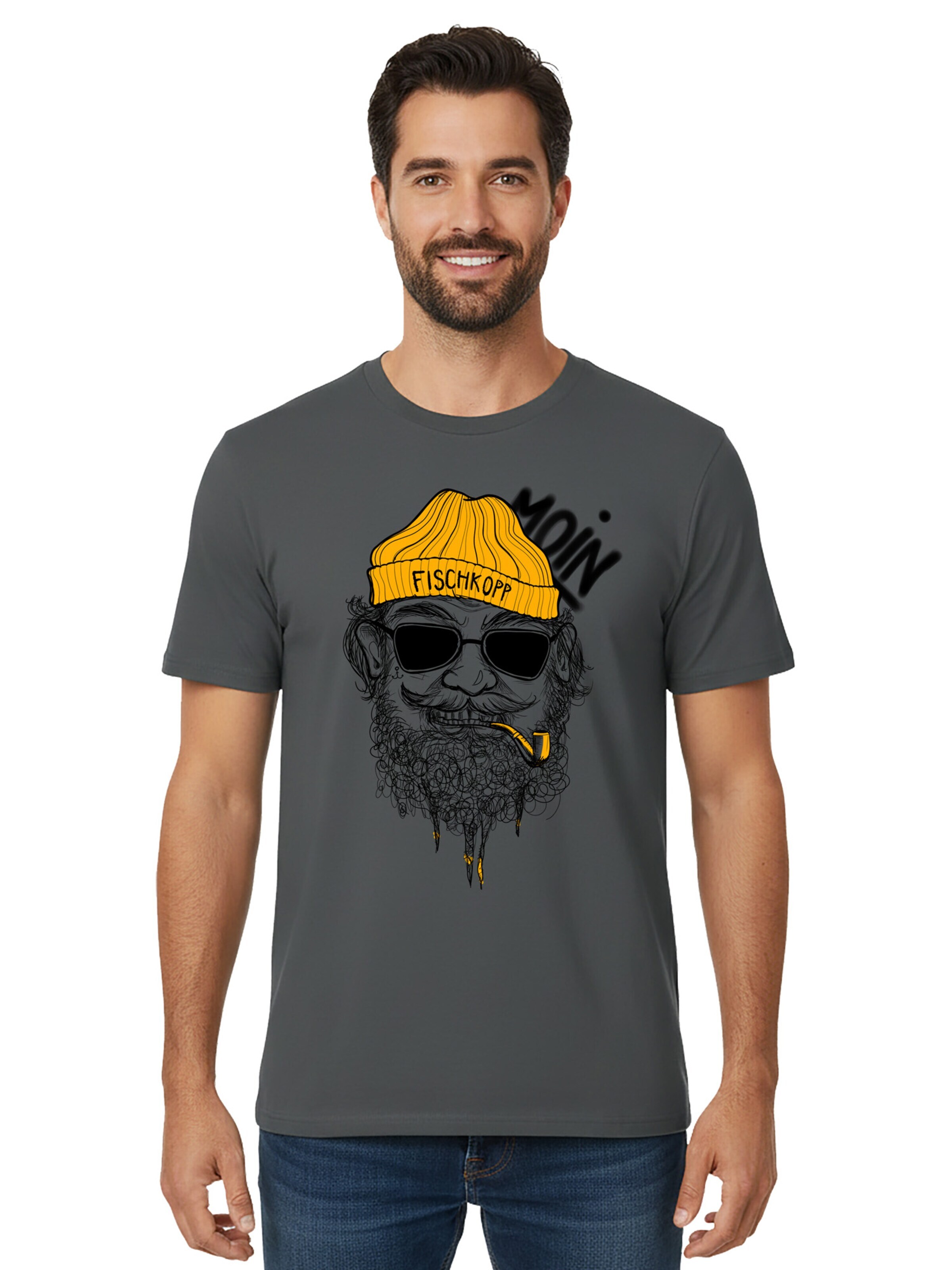 karlskopf Shirt 'FISCHKOPP'‌‌‌‌‌‌‌‌‌ in Grau