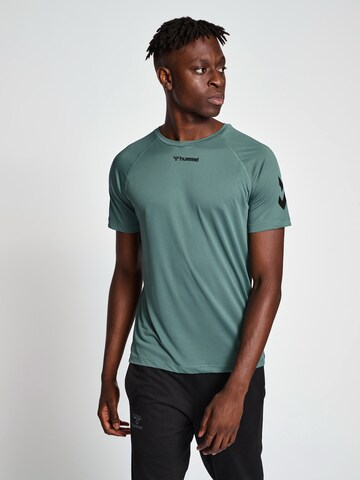 Hummel Performance Shirt 'MT Bow' in Green: front