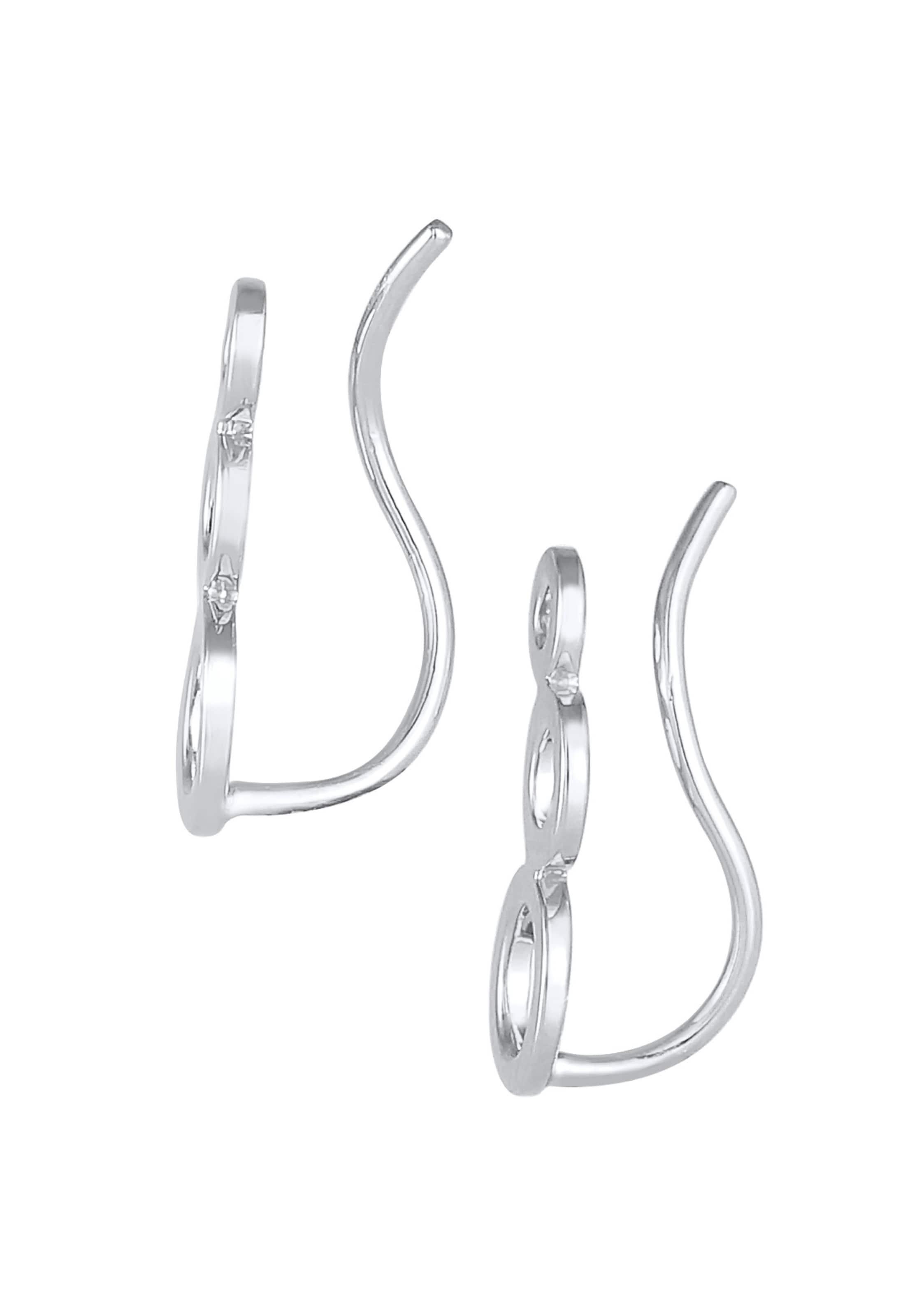 sudrabs ELLI Auskari 'Climber'