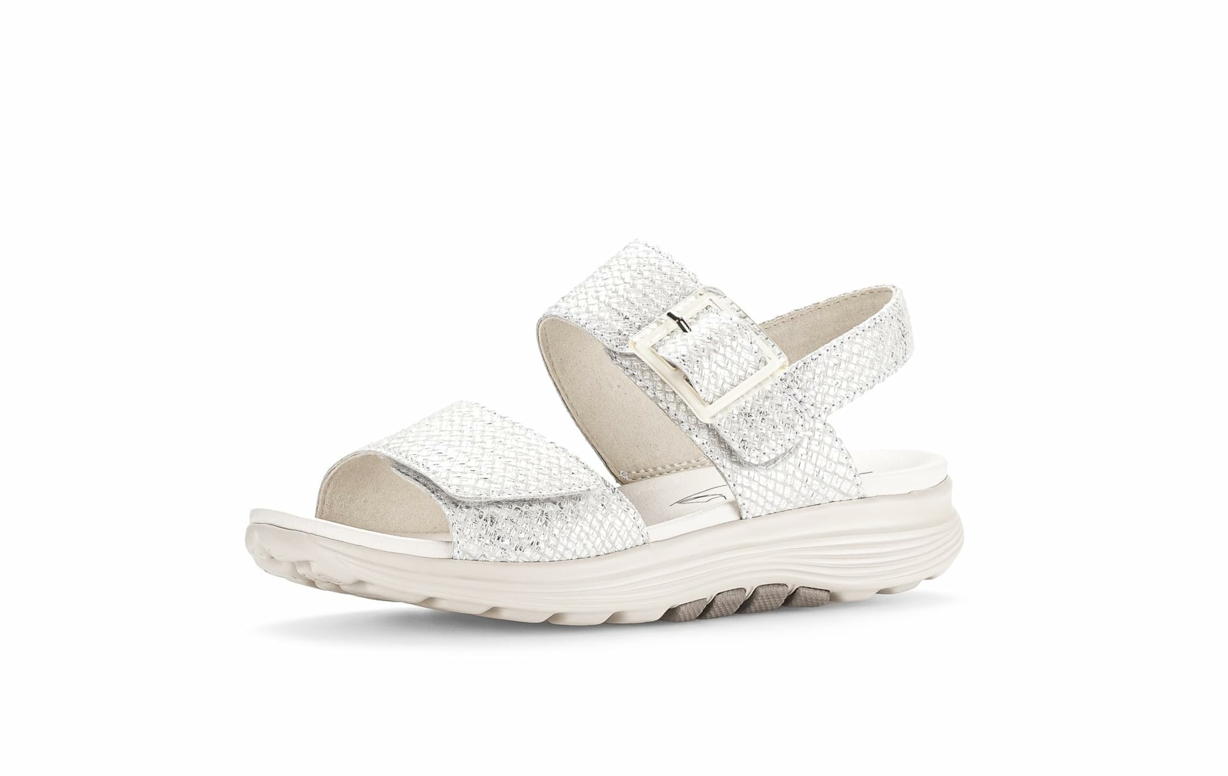 GABOR Sandale in Silber: Vorderseite