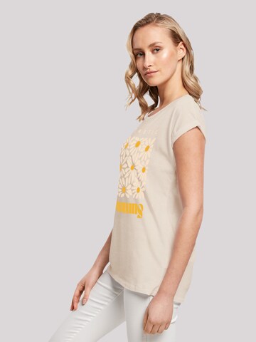 F4NT4STIC T-Shirt 'Summer Sunflower' in Beige