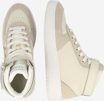 GUESS High-Top Sneakers in Beige