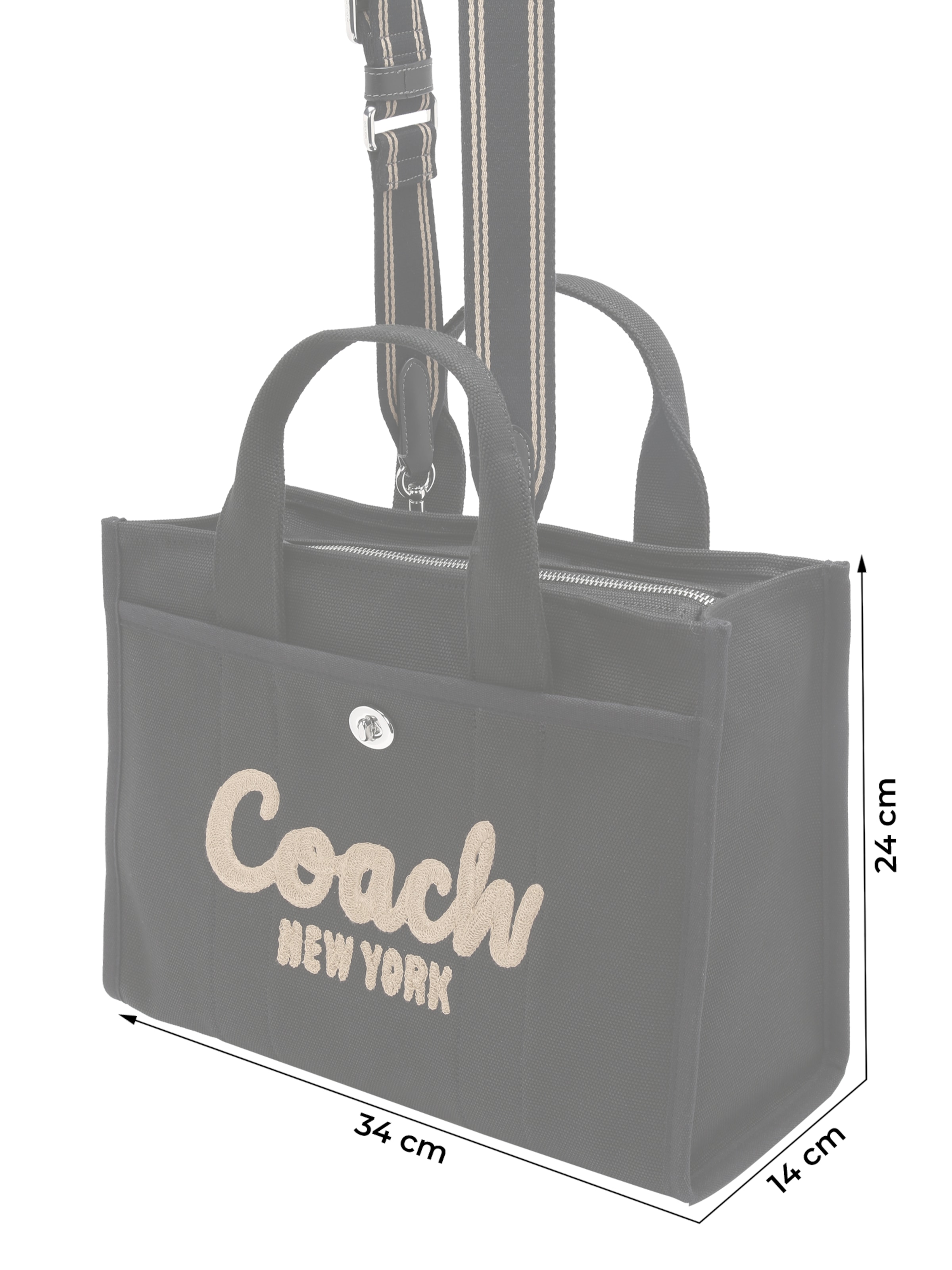 Borsa a mano 'CARGO TOTE BAG' di COACH in nero
