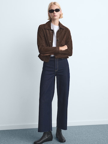 MANGO Široke hlačnice Kavbojke 'CATHERIN' | modra barva