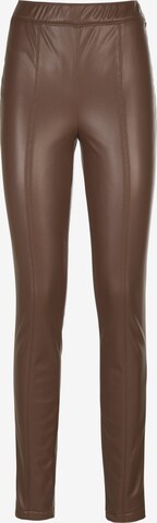 Basler Skinny Pants in Brown: front