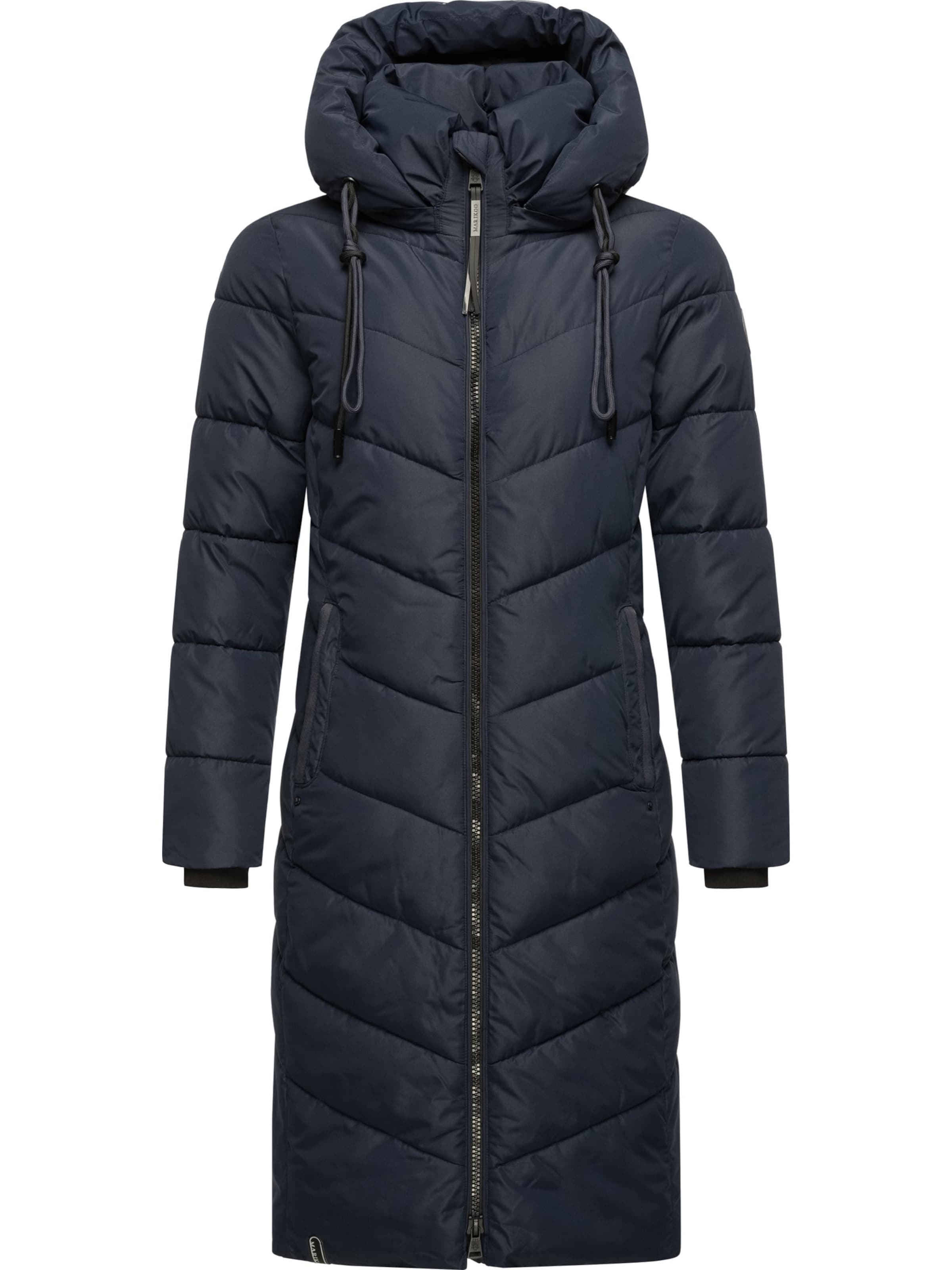 Manteau d’hiver 'Sahnekatzii' MARIKOO en bleu : devant