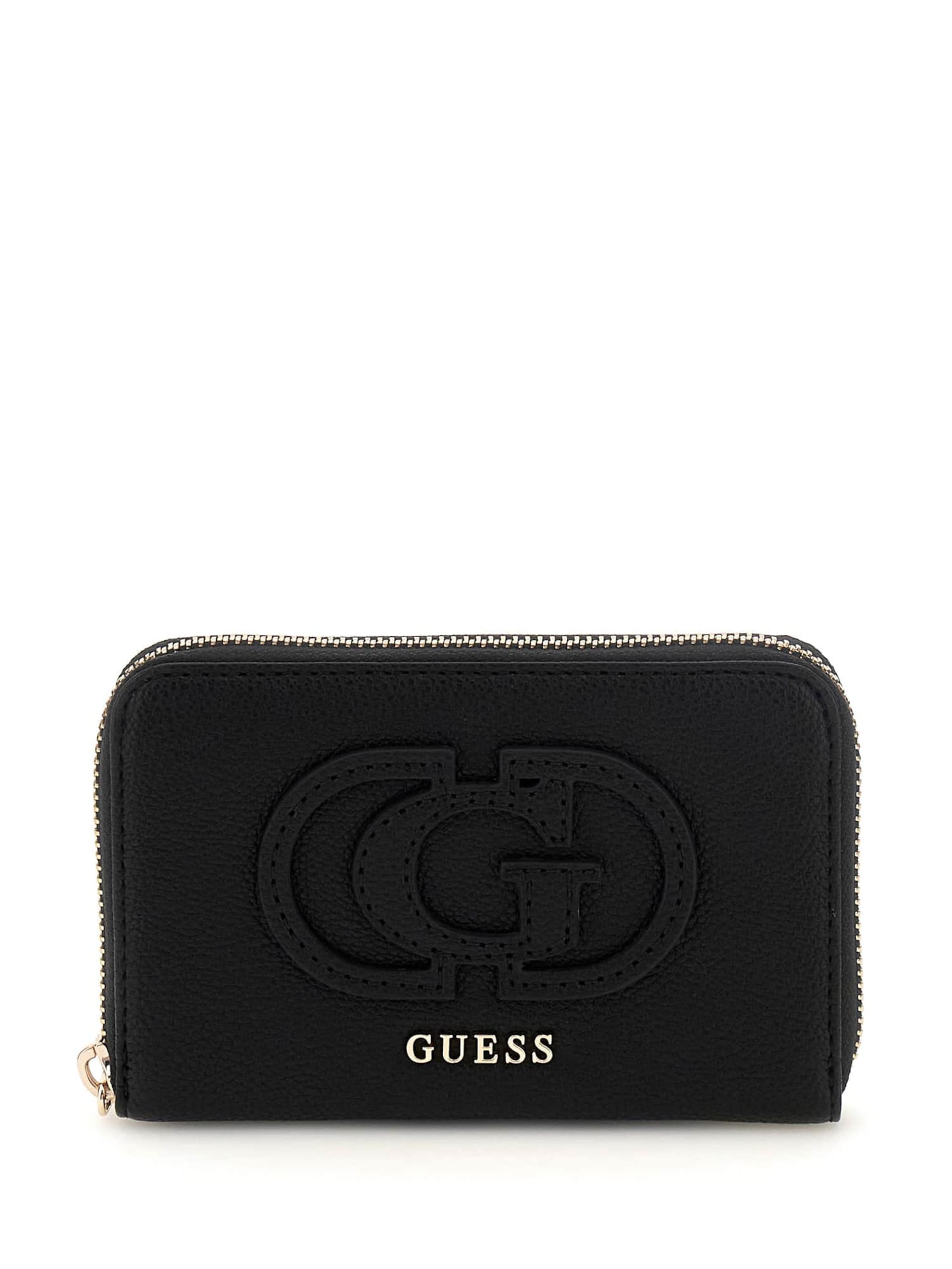 GUESS Wallet 'Calebra' in Black: front