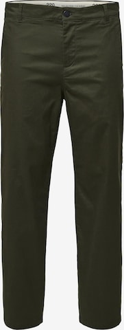SELECTED HOMME Chino Pants 'Salford' in Green: front