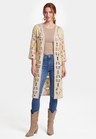 Manteau en tricot 'Resortwear' usha FESTIVAL en jaune