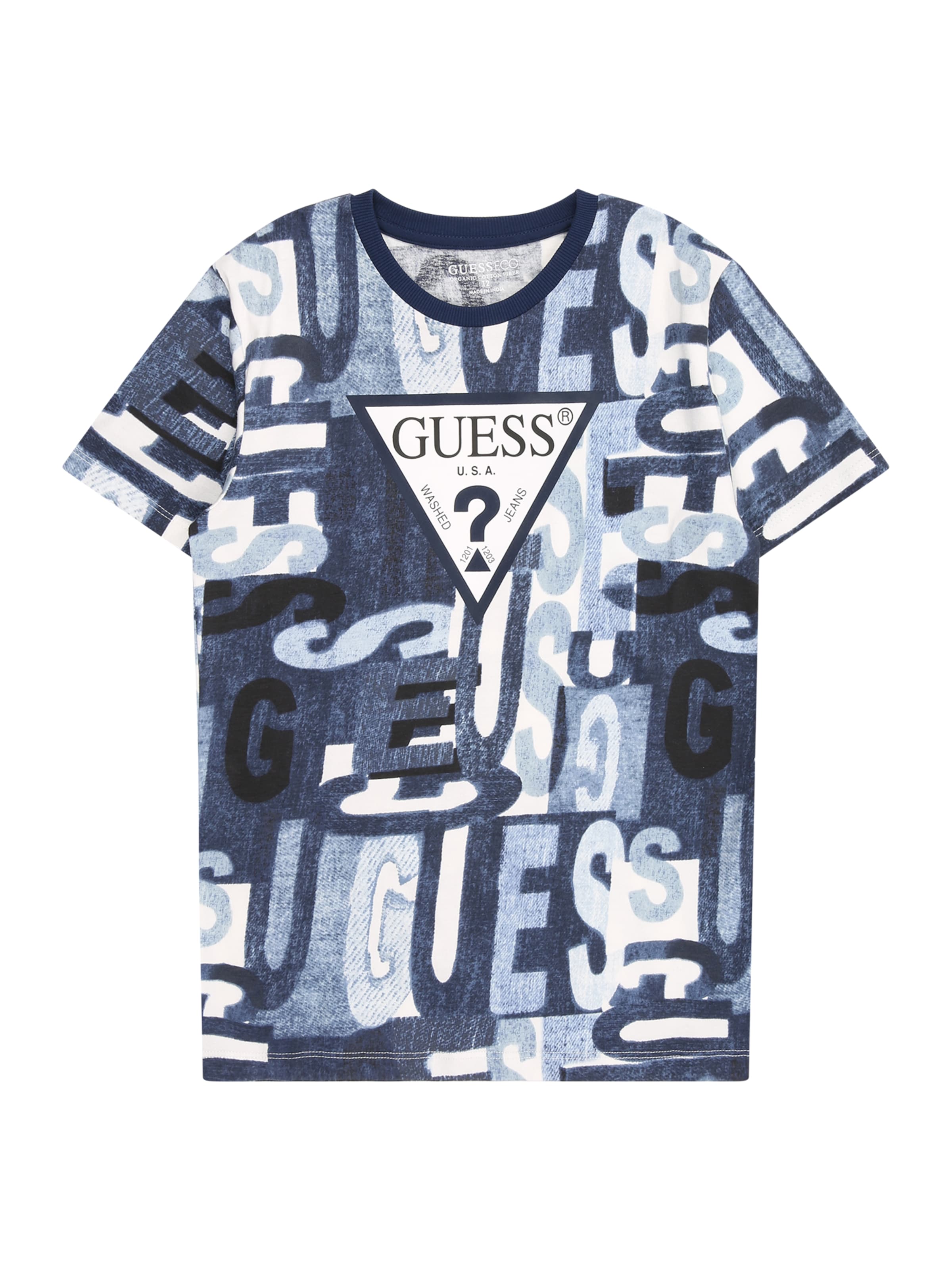 GUESS - Camiseta en azul: frente