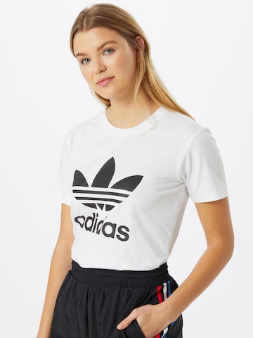 ADIDAS ORIGINALS T-Shirt 'Adicolor Classics Trefoil' in Weiß: predná strana