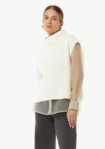 Pull-over COMMA en blanc : devant