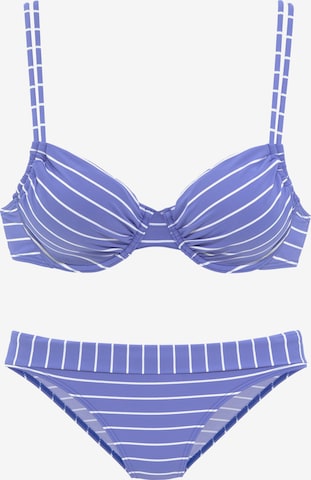 VIVANCE T-shirt Bikini in Blue: front