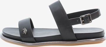 Sandales 'SORAYA001W/5Y2' U.S. POLO ASSN. en noir : devant