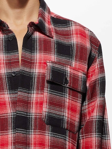 Young Poets Regular fit Button Up Shirt 'Niko' in Red