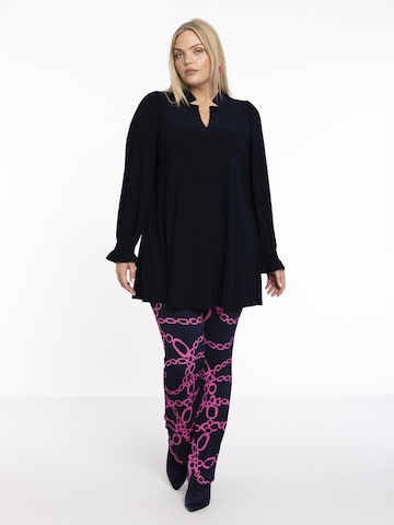 YOEK Slimfit Broek in Blauw