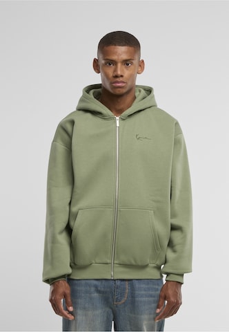 Giacca di felpa 'Essential' di Karl Kani in verde: frontale
