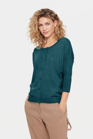 Cardigan 'Mila' SAINT TROPEZ en bleu : devant