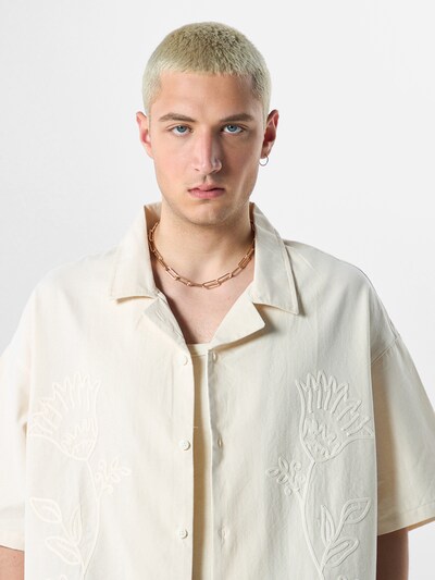 VAMOS CLO Button Up Shirt in Beige, Item view