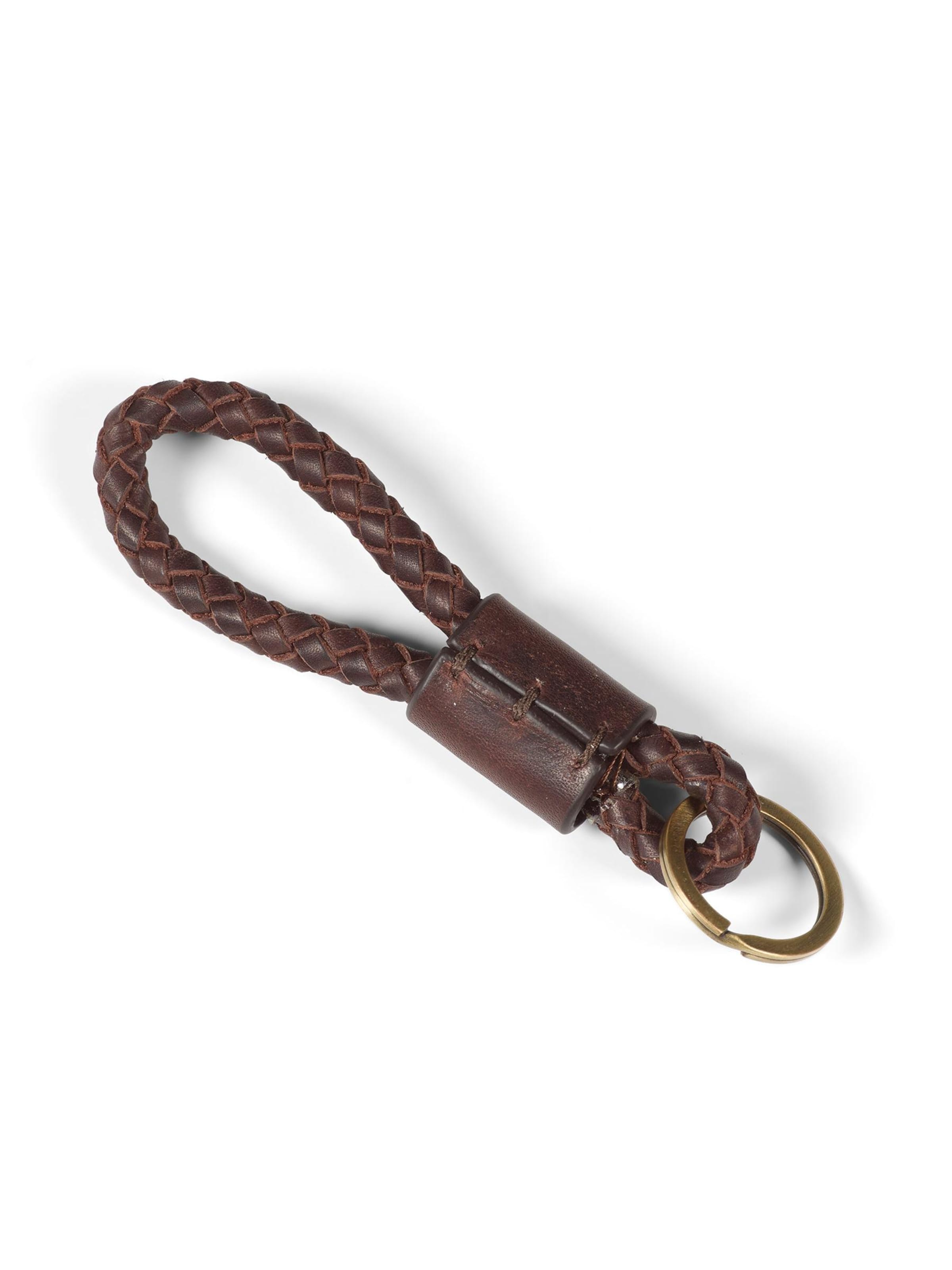 Porte-clés 'Braided Keyring Dark Brown' Howard London en marron