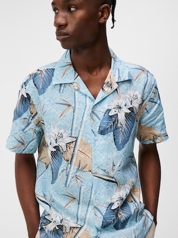 J.Lindeberg - Ajuste regular Camisa 'Elio' en azul