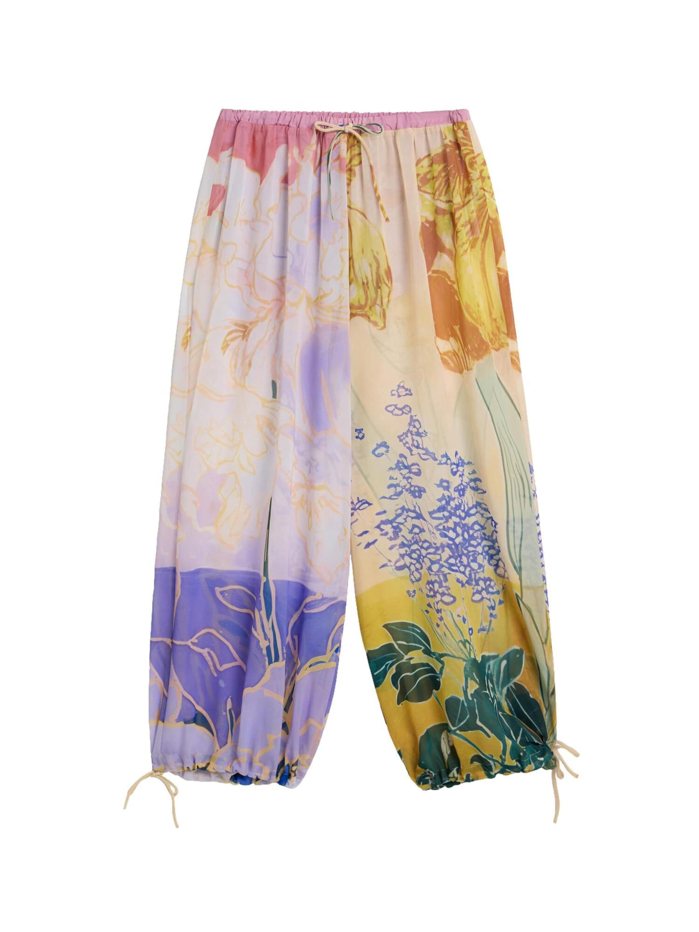 Desigual Wide Leg Hose in Mischfarben: Vorderseite