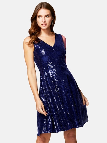 Robe de cocktail HotSquash en bleu : devant