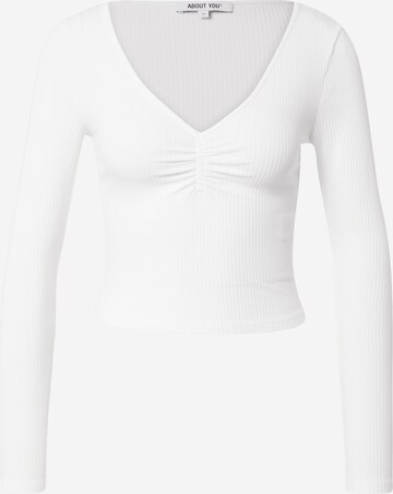 Maglietta 'Sari Shirt' di ABOUT YOU in bianco: frontale