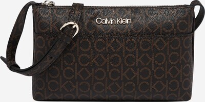 Calvin Klein Skuldertaske 'Monogram' i brun / mørkebrun, Produktvisning