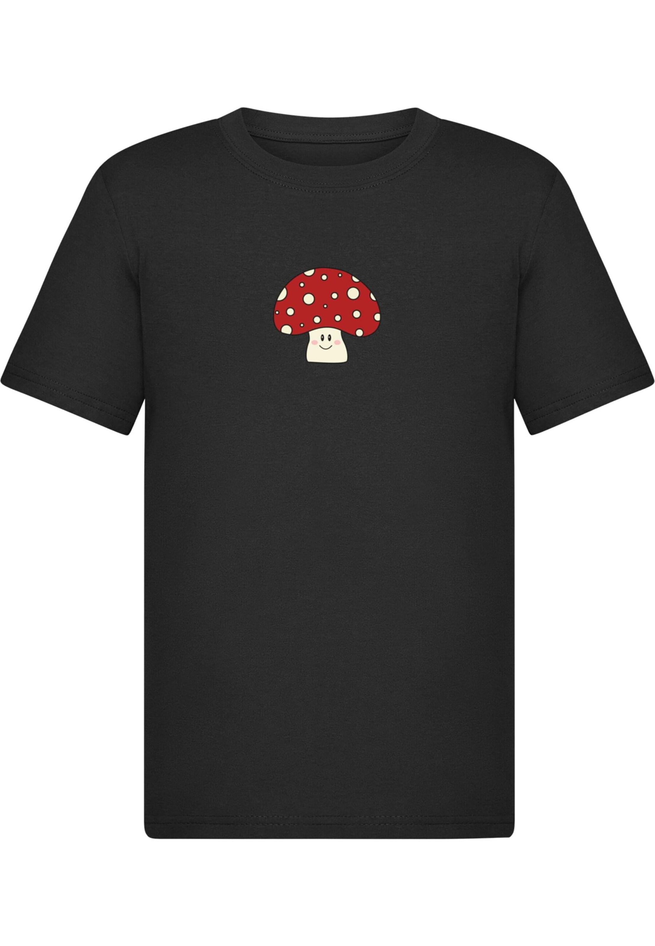 Merchcode T-Shirt 'Mushroom' in Schwarz: Vorderseite