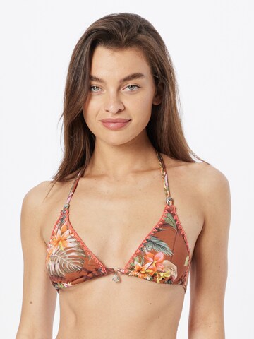 Banana Moon Triangle Bikini Top in Brown: front