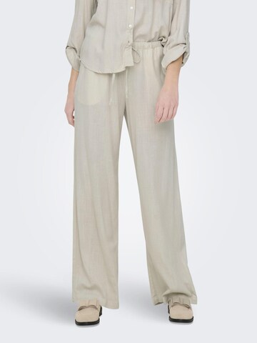 JDY Wide leg Broek 'JDYCaya' in Grijs: voorkant