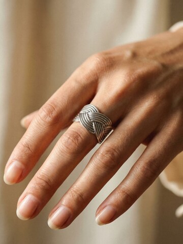 Nemomatheo Ring 'Tresse – Statement-Flechtring' in Silver
